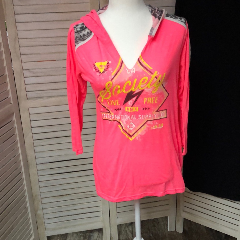 Hot Pink Hooded Tee
